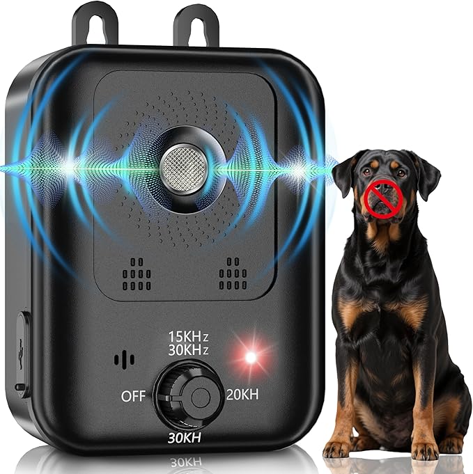 Anti Barking Devices, Auto Barking Control Devices with 3 Modes | Rechargeable Ultrasonic Dog Barking Deterrent Devices Bark Box, Effective Stop Barking Dog Devices for Indoor & Outdoor Use