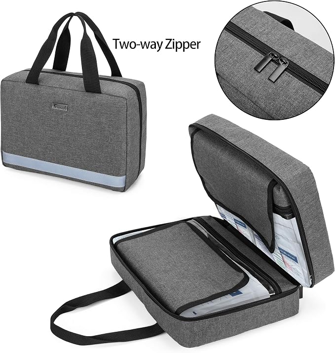 Trunab Small First Aid Kit Bag Empty Portable Emergency Kits Trauma Bag | Medical Pouch Ideal for Car, Home, Camping and Hiking,Bag Only