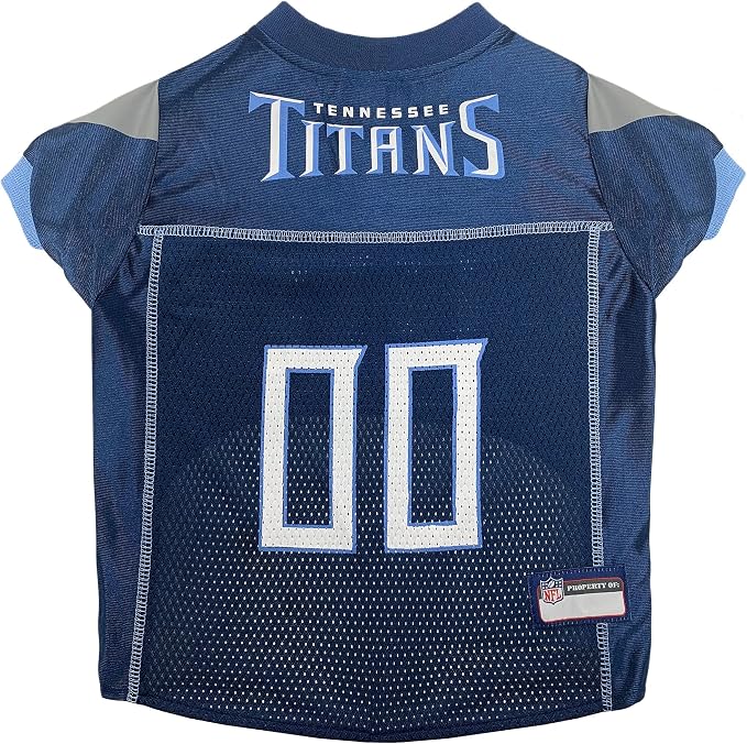 Pets First NFL Tennessee Titans Dog Jersey, Size X-Small, Football Shirt Costume for Pet, Dog Sports T-Shirt, NFL Team Clothing for Cats, Licensed Pet Apparel Available in 7 Sizes and 32 Teams
