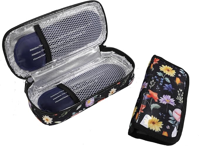 apollo walker Insulin Cooler Travel Case Diabetic Medication Cooler with Ice Packs and Insulation Liner insulin travel case tsa approved