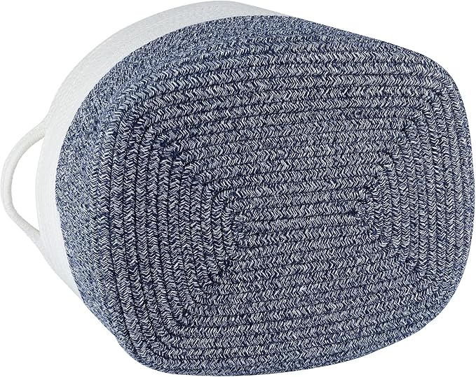 Midlee Two Tone Rope Dog Toy Storage Basket