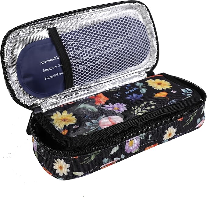 apollo walker Insulin Cooler Travel Case Diabetic Medication Cooler with Ice Packs and Insulation Liner insulin travel case tsa approved