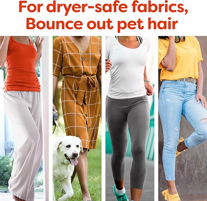 Bounce Pet Hair and Lint Guard Dryer Sheets | Unscented | 130 Count, Pack of 3