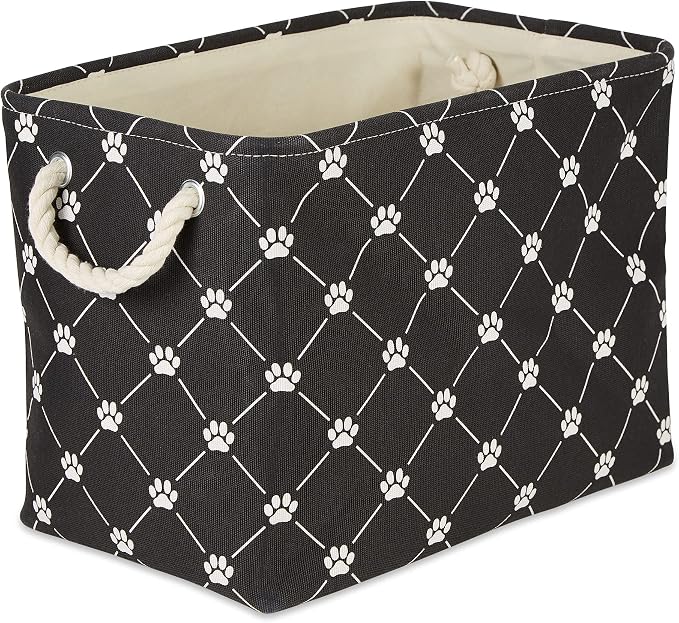 Bone Dry Pet Storage Paw & Bone Trellis, Medium Rectangle, 16x10x12, Black
