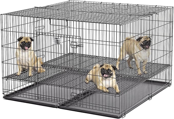 MidWest Homes for Pets Puppy Playpen Crate - 248-10 Grid & Pan Included