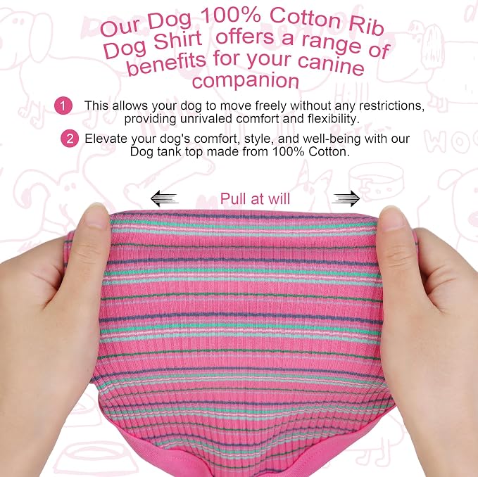 Elevate Your Pet's Comfort and Fashion: Premium 100% Cotton Rib Dog Shirt Vest for Small Breeds Like Chihuahuas, Yorkies, and Puppies .Year-Round Style with Tank-Style Puppy Attire Beige X-Large