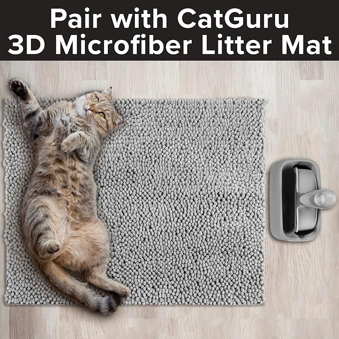 CatGuru Premium Cat Litter Scoop Holder – Heavy-Duty Scooper Storage Caddy, Scoop Stand for Kitty Litter Box, Fits Most Cat Litter Scoops (Gray)