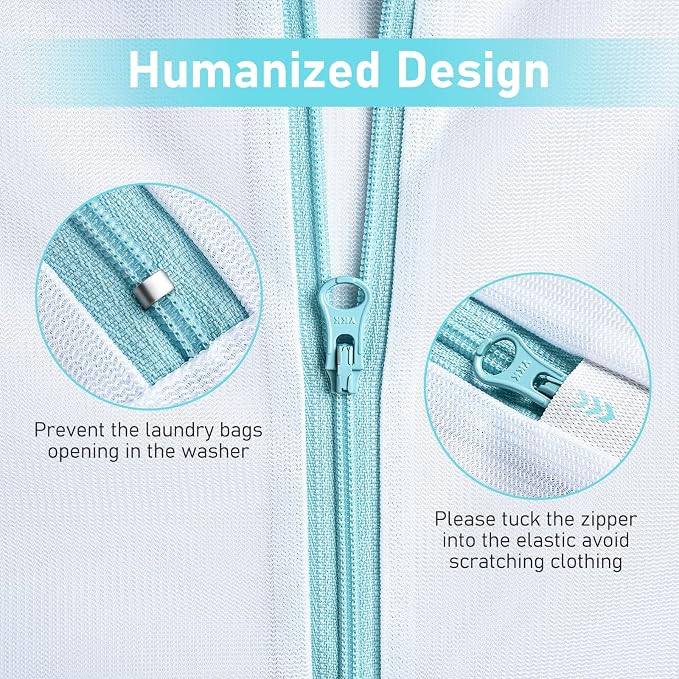 OTraki Large Mesh Laundry Bags 28x35 inch Zipper Mesh Lingerie Bags for Washing Delicates Net Laundry Mesh Bag Machine Washable for Dorm Hotel Camp Don't Drying, Melting 140-176℉, White | for Washing Delicates Net Laundry Mesh Bag Machine Washable for ...