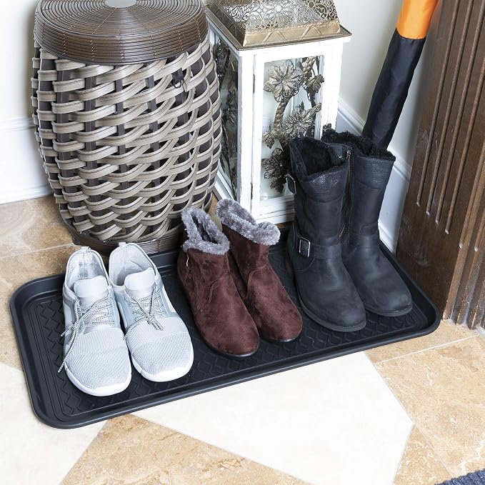 Ottomanson Multipurpose All Season Boot Tray Mat, Reusable Pee Pad For Dogs, 15" x 30"