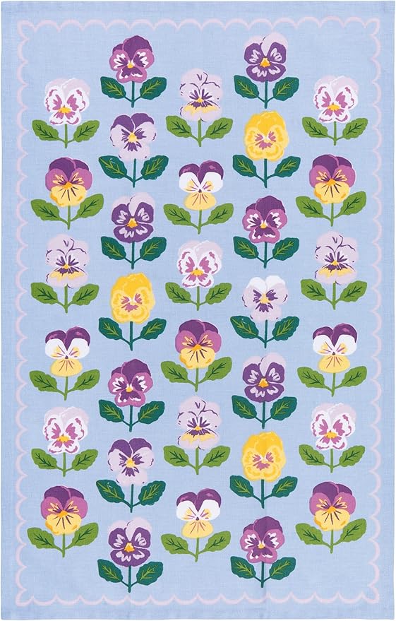 Danica Jubilee Pansy Cotton Dishtowel