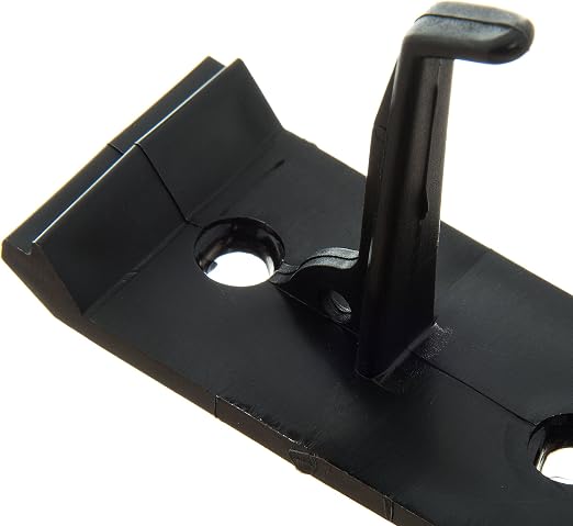 Carlisle FoodService Products Roll 'N Grip Plastic Broom Holder Wall Mount, Bathroom Organizer, Kitchen Organizer with Quick Release for Kitchen, Restaurant, Home, 1.75 Inches, Black, (Pack of 12)