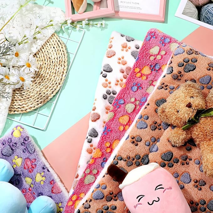 4 Pack Soft Pet Bed Mat Small Dog Crate Fleece | Tuanse Soft Pet Beds Mat Small Dog Crate Fleece,23 X 18 Inches,Vivid Color
