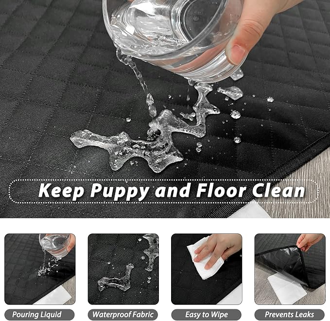 Washable Pee Pads for Dogs 34"x36" Reusable Puppy Pad Pet Training Pads, Waterproof Mat Non-Slip, Dog Pee Pad Whelping Pads Dog Mat-Playpen,Crate,Sofo,Car,Potty,Bed