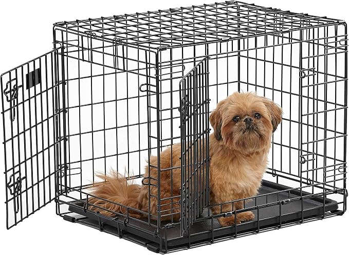 MidWest Homes for Pets Ultima Pro Heavy-Duty 24-Inch Dog Crate, Ultra-Strong Steel Double Door Pet Cage for Small Breeds, Accessories Included