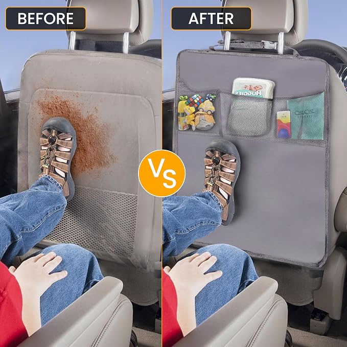 EcoNour Car Kick Mats Back Seat Protector