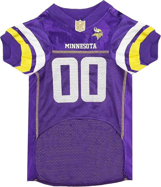Pets First NFL Minnesota Vikings Dog Jersey, Size X-Small, Football Shirt Costume for Pet, Dog Sports T-Shirt, NFL Team Clothing for Cats, Licensed Pet Apparel Available in 7 Sizes and 32 Teams