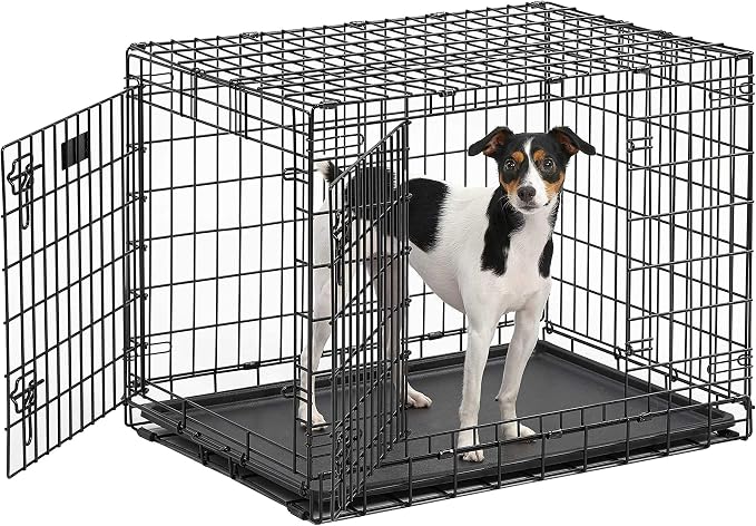 MidWest Homes for Pets Ultima Pro Heavy-Duty 30-Inch Dog Crate, Ultra-Strong Steel Double Door Pet Cage for Medium-Sized Breeds, Accessories Included