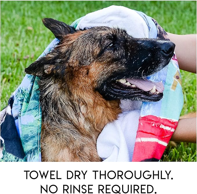 Scrubby Pet No Rinse Pet Wipes | Rinse Free Shampoo Mittens | Dogs & Cats | Bath Wipes - Bathing & Washing Pets, Hypoallergenic | No Rinse Wash Mitt | Grooming, Lather Wipe Dry - Pack of 15