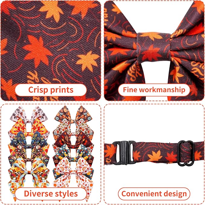 PET SHOW 10 Pack Fall Sailor Dog Bowties for Large Dogs
