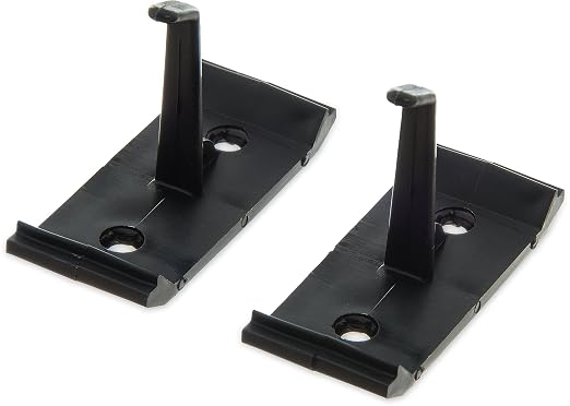 Carlisle FoodService Products Roll 'N Grip Plastic Broom Holder Wall Mount, Bathroom Organizer, Kitchen Organizer with Quick Release for Kitchen, Restaurant, Home, 1.75 Inches, Black, (Pack of 12)
