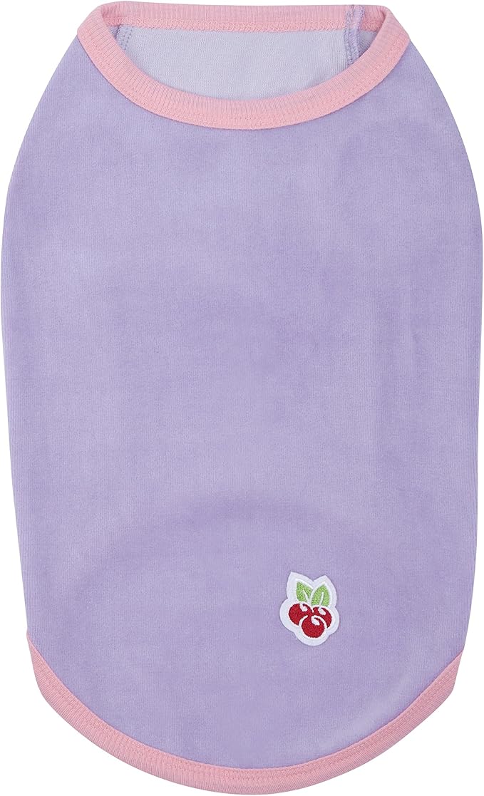 Blueberry Pet Pack of 2 Soft & Comfy Perfect Wardrobe Essential Everyday Cotton Blend Dog Pajamas & Tank Top T Shirts, Back Length 16", Clothes for Dogs