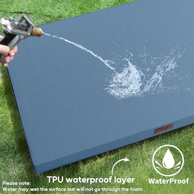 Outdoor Waterproof Orthopedic Dog Bed for Large Dogs | Egg Crate Foam for Joint Support, TPU Waterproof Layer, Machine Washable 1680D Oxford Cover, 36 x 27 Inch, Up to 65 lbs