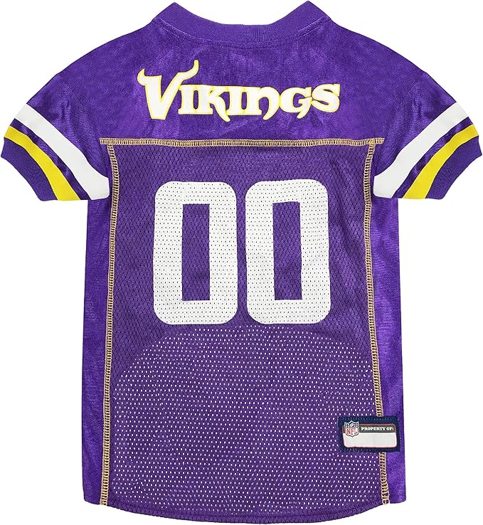 Pets First NFL Minnesota Vikings Dog Jersey, Size X-Large, Football Shirt Costume for Pet, Dog Sports T-Shirt, NFL Team Clothing for Cats, Licensed Pet Apparel Available in 7 Sizes and 32 Teams