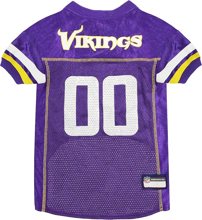 Pets First NFL Minnesota Vikings Dog Jersey, Size XX-Large, Football Shirt Costume for Pet, Dog Sports T-Shirt, NFL Team Clothing for Cats, Licensed Pet Apparel Available in 7 Sizes and 32 Teams