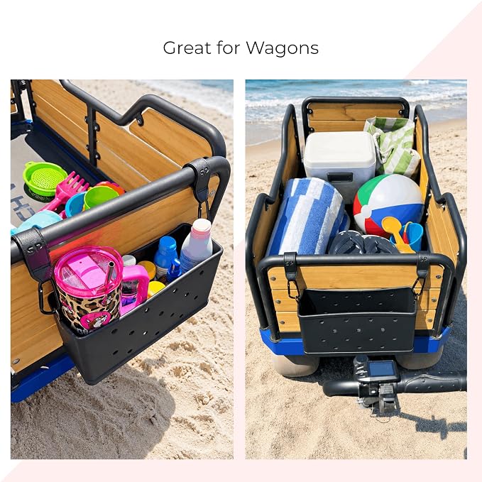 Stroll Pouch - Waterproof EVA Baby Stroller Organizer with Shoulder Strap, Customizable Like a Bogg Bag, Wipe-Clean Durable Universal Caddy for Wagons, Trike, Double & Pet Strollers