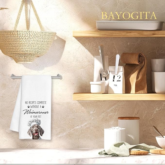 Weimaraner Gifts Kitchen Towels Decorative, Weimaraner Dog Dish Tea Towels for Kitchen Drying, Weimaraner Dog Mom Lovers Gifts Hand Towels, 16x24 Inch