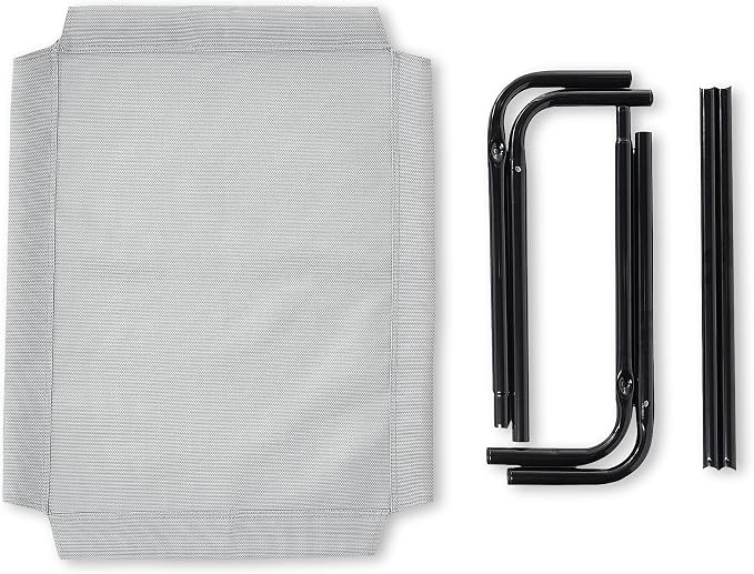 Amazon Basics Cooling Breathable Elevated Dog Bed with Metal Frame for Small Dogs, 36" x 22" x 7.5", Grey