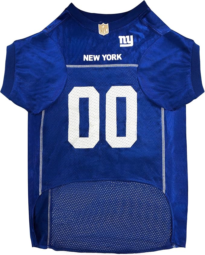 Pets First NFL New York Giants Dog Jersey, Size Large, Football Shirt Costume for Pet, Dog Sports T-Shirt, NFL Team Clothing for Cats, Licensed Pet Apparel Available in 7 Sizes and 32 Teams