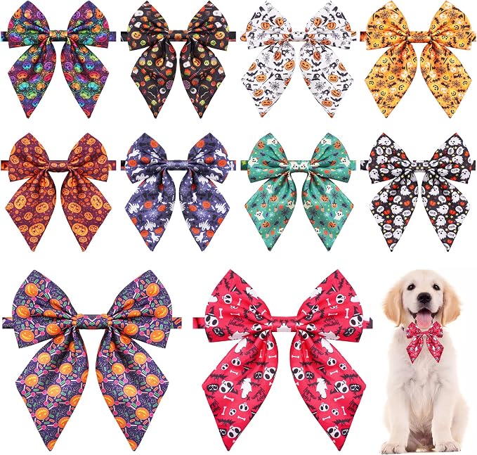 PET SHOW 10 Pack Halloween Sailor Dog Bowties for Small Dogs