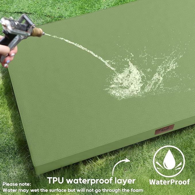 Outdoor Waterproof Orthopedic Dog Bed for Medium Size Dogs | Egg Crate Foam for Joint Support, Fits 36x23 Crates, TPU Waterproof Layer, Machine Washable 1680D Oxford Cover, Up to 50 lbs