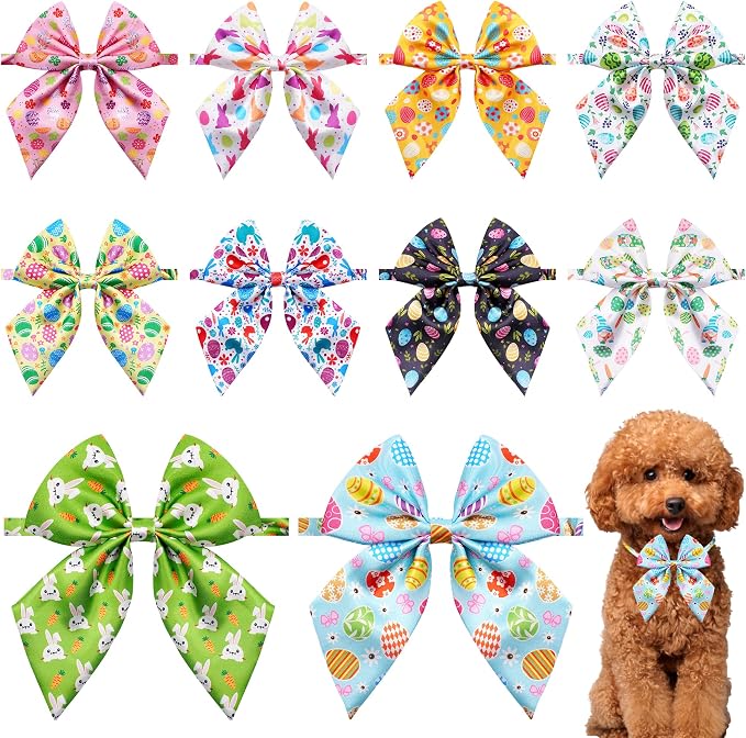 PET SHOW 10 Pack Easter Sailor Dog Bowties for Small Dogs