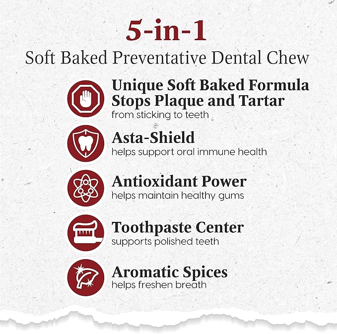 ARK Naturals Soft Shield Protection+ Brushless Toothpaste, Dog Dental Chews for Large Breeds, Stops Plaque & Tartar, Freshens Breath