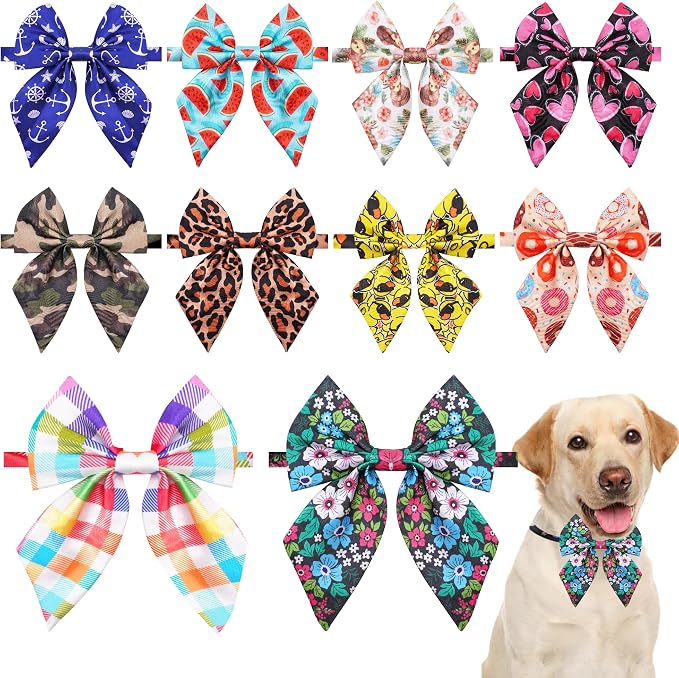 PET SHOW 10 Pack Sailor Dog Bowties Daily for Large Dogs