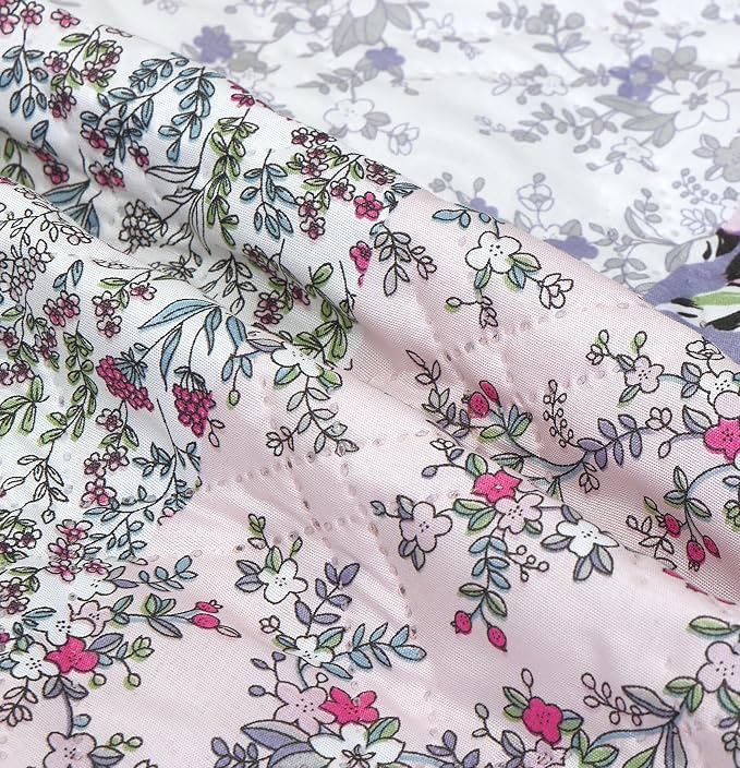Brilliant Sunshine Blue & Pink Rose Toile Couch Armrest Cover, 35"×13" | Washable Magazine Holder, Armrest Organizer & Caddy on Sofa, Recliner, Armchair, Storage for Remote Controls, Phone, iPad