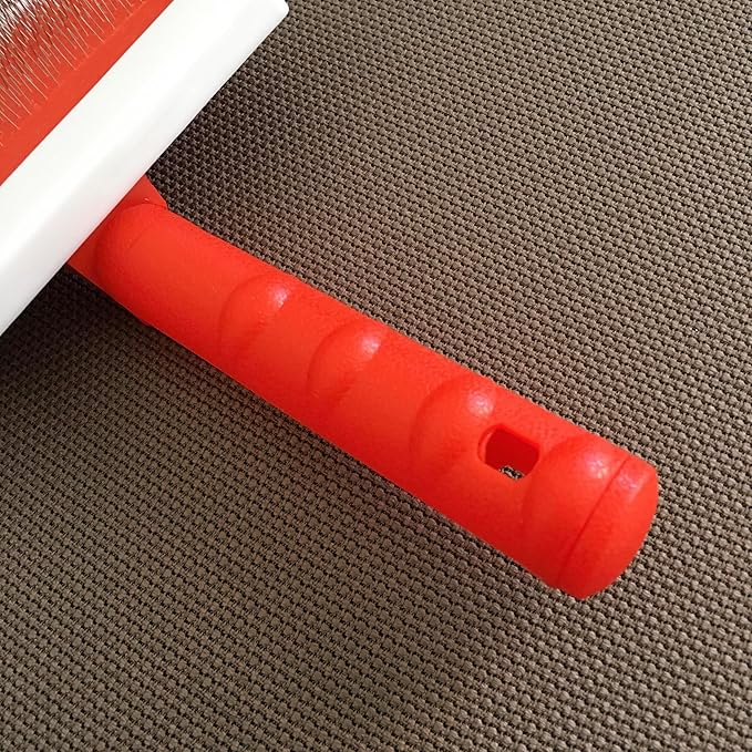 JUSPRO Sheepskin Rug Brush (Red, Large)