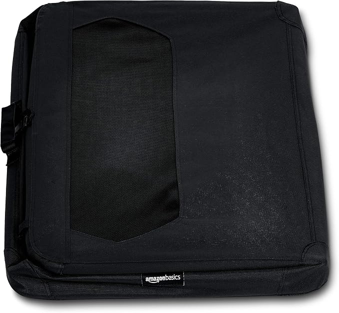 Amazon Basics Foldable Portable Soft Pet Dog Crate Carrier Kennel, 36 x 24 x 24 inches, Black