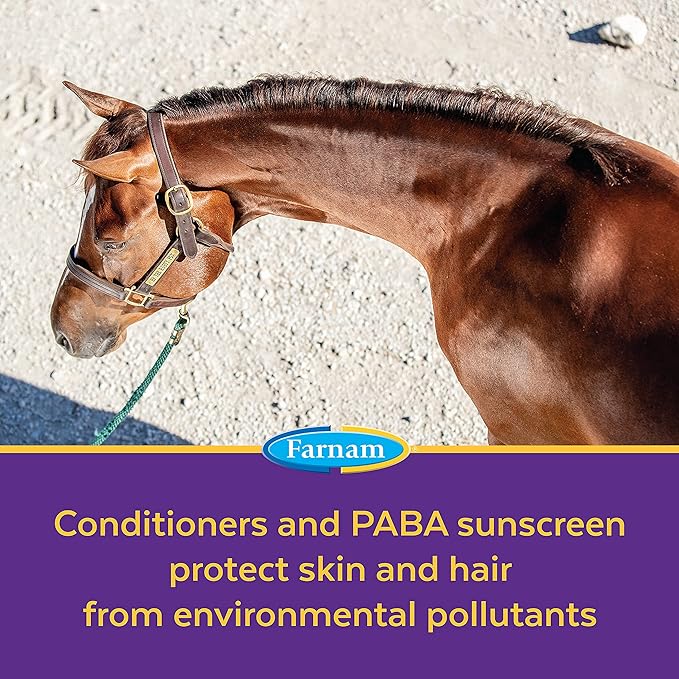 Farnam Vetrolin Bath Ultra-Hydrating Shampoo for Horses and Dogs 32 Ounces,Green (Pack of 2)