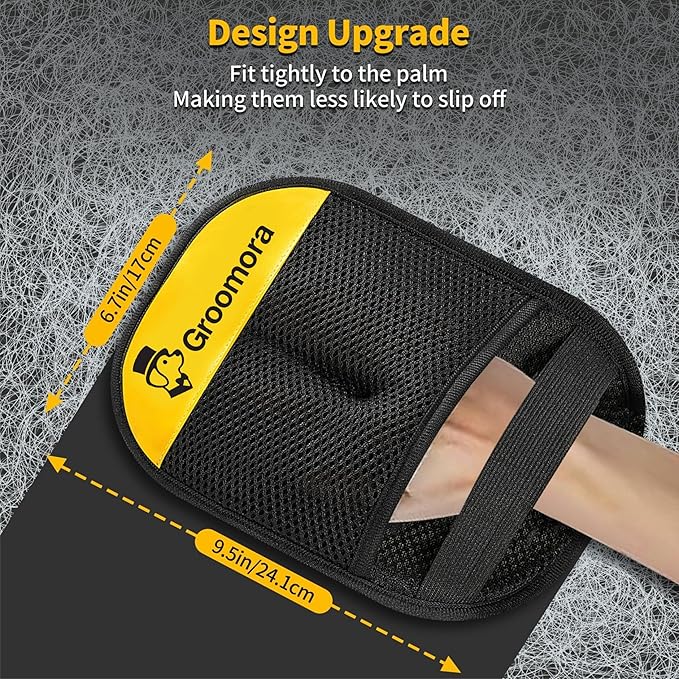 Pet Hair Removal Glove for Dogs & Cats - Upgraded Reusable Electrostatic Pet Hair Glove, Pet Hair Remover Tool for Laundry, Couch, Carpet & Car Seat, Gentle Grooming Mitt