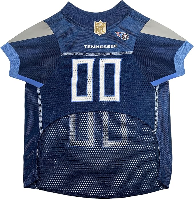 Pets First NFL Tennessee Titans Dog Jersey, Size Small, Football Shirt Costume for Pet, Dog Sports T-Shirt, NFL Team Clothing for Cats, Licensed Pet Apparel Available in 7 Sizes and 32 Teams