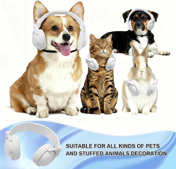 Olyre Pet Headphones for Small Dogs Cats, Adjustable Decorative Neckwear