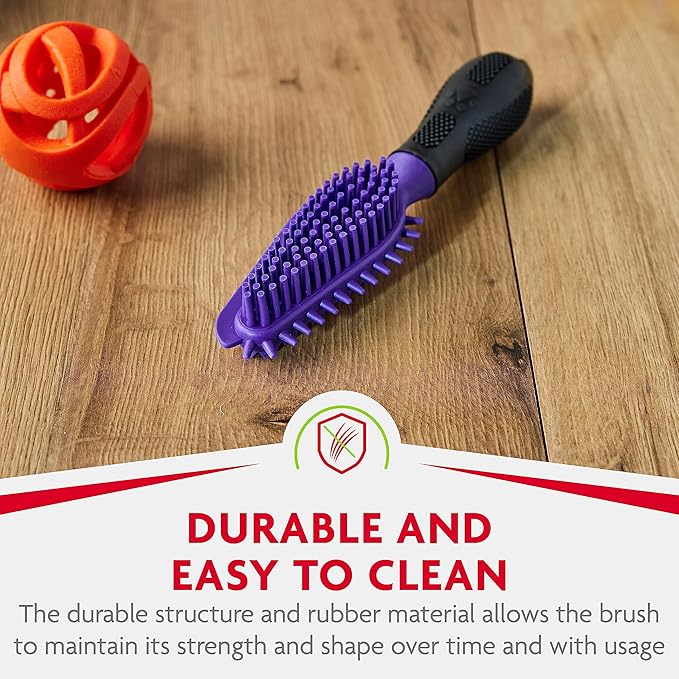 FURminator Hair Collection Rubber Brush For Cats Removes Loose Hair On Pets, Upholstery, Clothing, Carpets And Rugs For Easy Cleanup, 1 Count