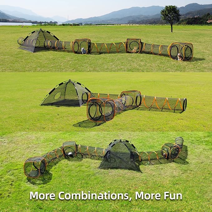 Cat Tent for Indoor and Outdoor Cat Enclosures(Outdoor, Tunnel, and Pet playpen) X-Large Portable Cat Tunnel Play Tents for Cats Rabbits and Small Animals