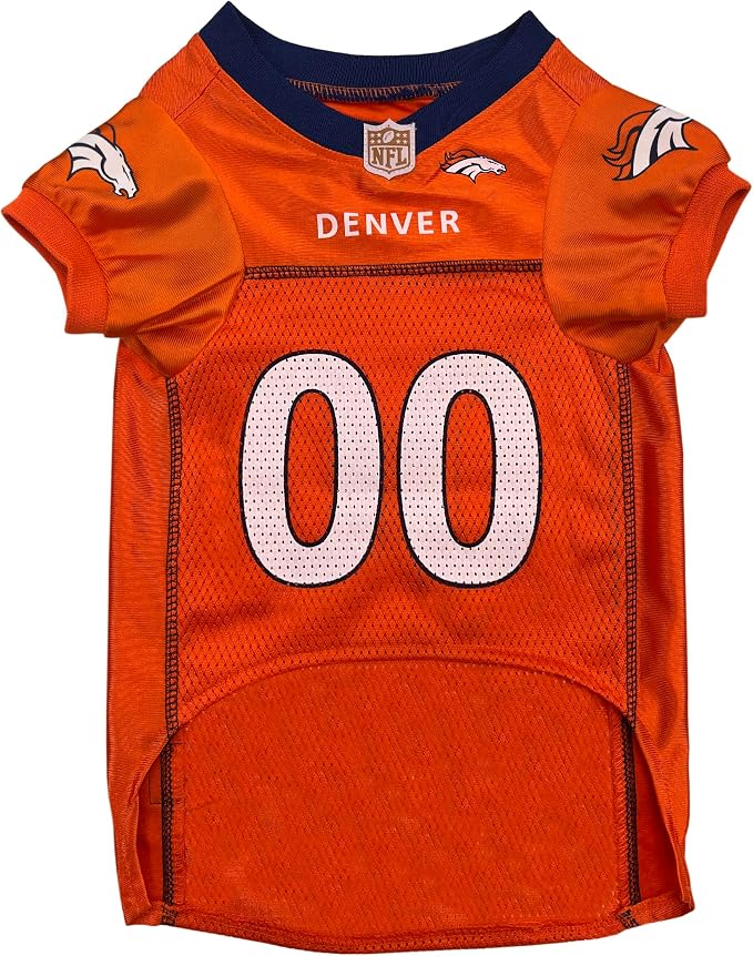 Pets First NFL Denver Broncos Dog Jersey, Size Medium, Football Shirt Costume for Pet, Dog Sports T-Shirt, NFL Team Clothing for Cats, Licensed Pet Apparel Available in 7 Sizes and 32 Teams