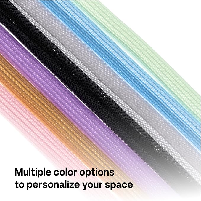 Pixio 10FT Tubing Cable Sleeve – Purple 1/2 inch Flexible Cable Management Sleeve for PC, Gaming, TV & Office, Wire Organizer for Desk Cable Cleanup