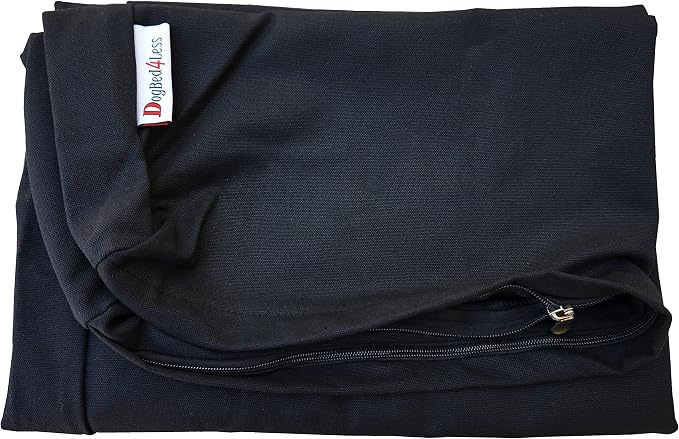 Dogbed4less Large Memory Foam Dog Bed Pillow with Orthopedic Comfort, Waterproof Liner and Durable Pet Bed Canvas Cover 41X27 Inches, Black
