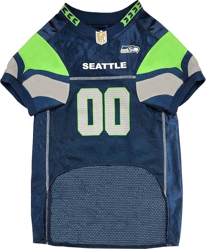 Pets First NFL Seattle Seahawks Dog Jersey, Size Medium, Football Shirt Costume for Pet, Dog Sports T-Shirt, NFL Team Clothing for Cats, Licensed Pet Apparel Available in 7 Sizes and 32 Teams
